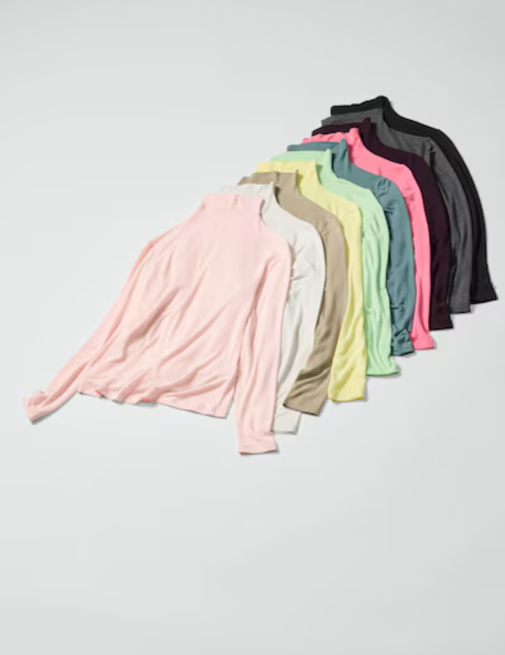 HEATTECH Extra Warm Cashmere Blend Turtleneck T-Shirt (Long Sleeve)