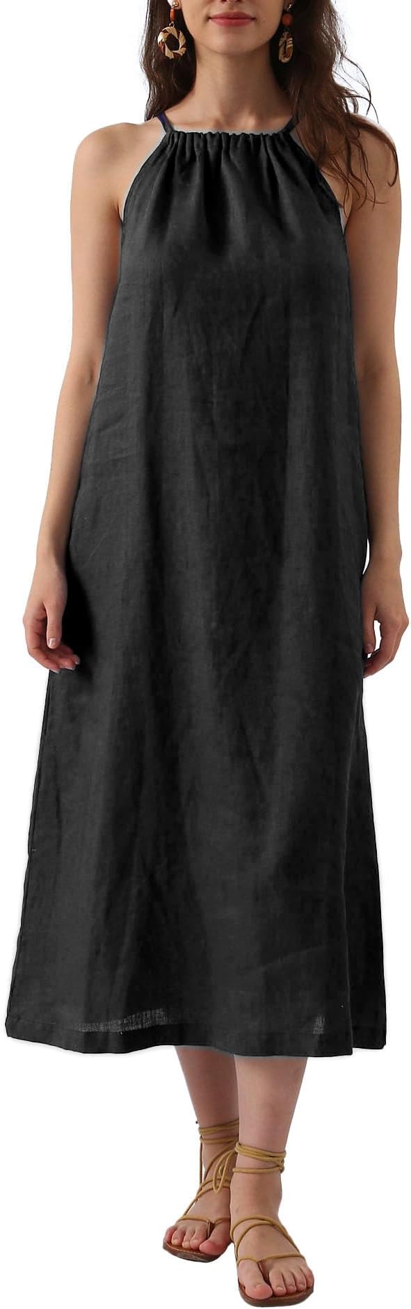 Linen midi dress